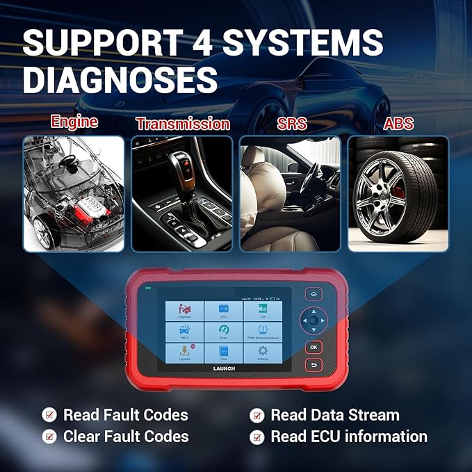 LAUNCH Millennium Master OBD2 Scanner for Cars, Check Engine/ABS/SRS/Transmission Diagnostic Scan Tool, Oil/SAS/EPB/TPMS/Immobilizer Reset/Brake Bleed/Injector (Restricted to use in The US & CAN)