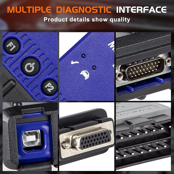 EL-52100-AM MDI2 Multiple Diagnostic Interface Scanner,EL-52100-AM Multiple Diagnostic Interface 2 Kit WiFi Version with OBD2 USB Version 2.0 for DLC Cable Plug，NOT Compatible Windows 10.