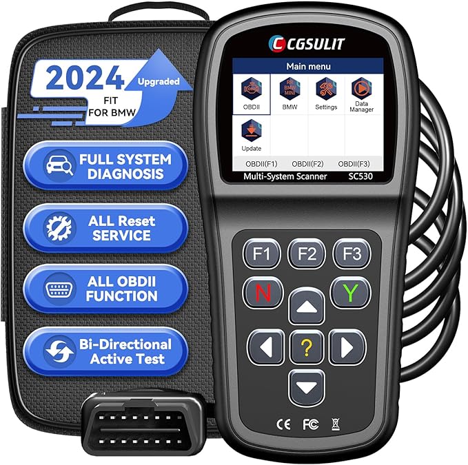 OBD2 Scanner Code Reader for BMW Mini Rolls-Royce Full System Diagnostic Scan Tool, 30+ Special Functions Incl Battery Registration Oil Light EPB ABS SAS DSC DME SRS Reset Bi-Directional Active Test