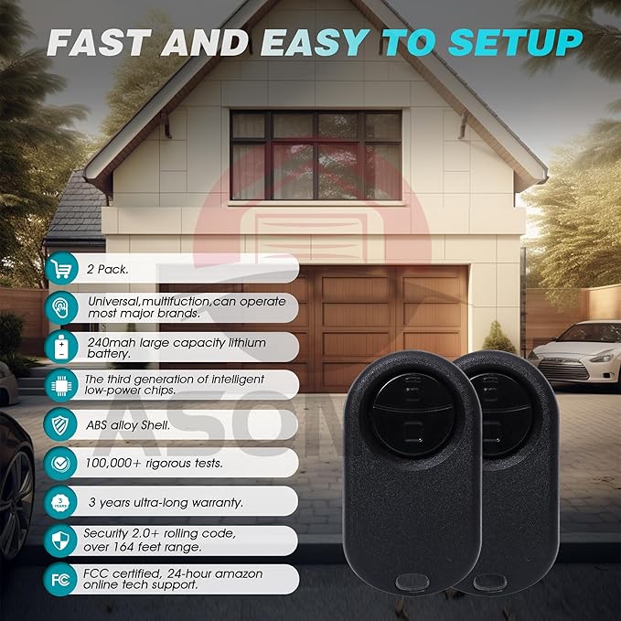2 for 374UT Universal Liftmaster Garage Door Opener Remote 3-Year-Warranty