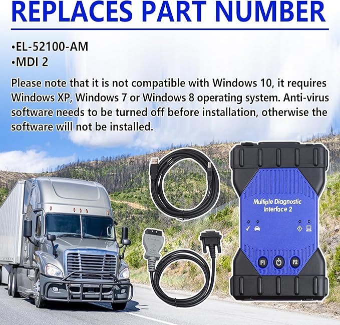 MDI2 Multiple Diagnostic Interface Scanner EL-52100-AM GM Multiple Diagnostic Interface 2 Kit WiFi Version with OBD2 USB 2.0 for DLC Cable Plug