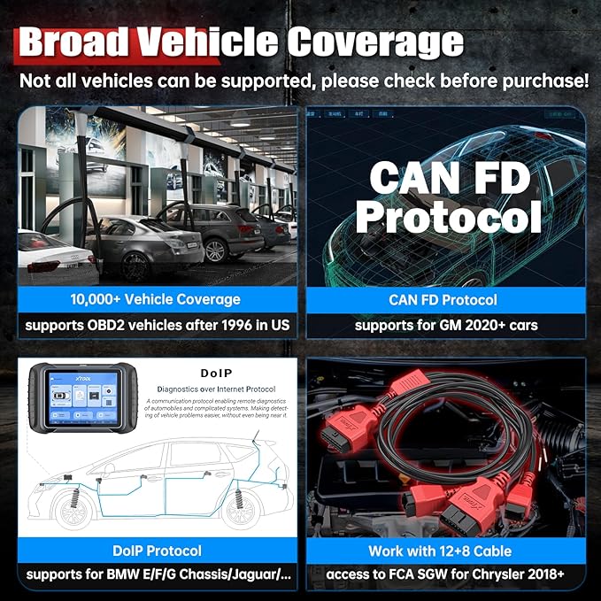 XTOOL D8S OBD2 Scanner: 2025 Upgrade of D8 Scanner, Bidirectional Scan Tool with 3-Year Update, Topology Mapping, ECU Coding, 38+ Resets, All Systems Car Scanner, Crank Sensor Relearn, CANFD/DoIP