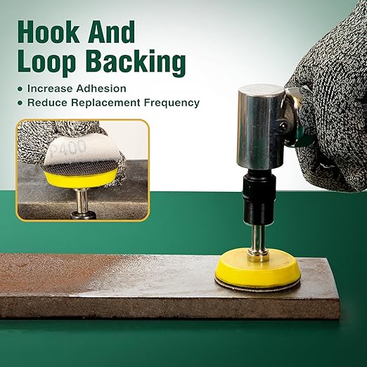 S SATC 2 Inch Hook and Loop Sanding Discs 50PCS Sanding Discs 400 Grit Aluminum Oxide Orbital Sander Pads Grinder Rotary Tools Attachment,Woodworking Wood,Automotive Paint,No-Hole