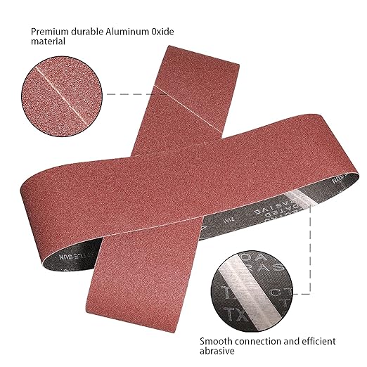 3 x 21 Inch Sanding Belts 400 Grits - 15 Pack Sanding Belt Aluminum Oxide Belt Sander Belts,Best for Sanding Wood,Metal and Paint