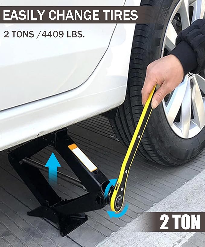 Car Jack Kit,Scissor Jack,Scissor Lift Jack for Car 2 Ton,Car Accessories Car Jack Tire Jack Tool Kit,Universal Car Emergency Kit with Lug Wrench,Portable Tire Changing Kit for Car Truck SUV