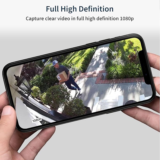 Arlo Essential Outdoor HD Security Camera (2nd Generation) – 3 Pack – 1080p HD Video, Outdoor & Indoor Wireless Camera, Integrated Spotlight, Color Night Vision, DIY Setup, White – VMC2350