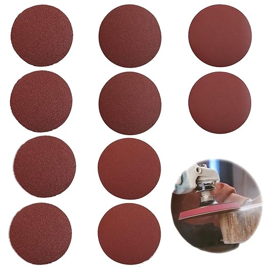 Sander for Drill Attachment 12 pcs 5" Sanding Discs Pad Kit,Drill Sanding Attachment Grinder Sanding Attachment,Drill Sanding Kit Emery Cloth for Drill Grinder Rotary Disc Sanders Attachment for Drill
