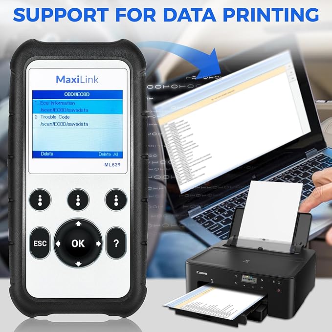 AUTEL MaxiLink ML629 Automobile OBD2 Scanner Code Reader, Vehicle Diagnostic Scan Tool, Full OBDII Car Code Reader Tool, Upgraded of AL519/AL619/ ML619 Model