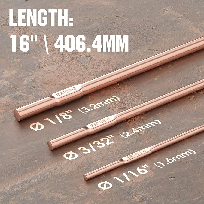 YESWELDER Mild Steel TIG Welding Rod ER70S-6 1/16"x16" 5LB