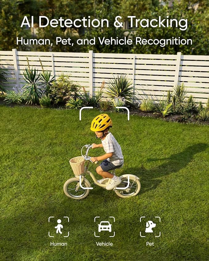eufy Floodlight Camera E340 with AC Cable, Security Camera Outdoor, 360° PTZ, 24/7 Recording, 2.4G/5G Wi-Fi, 2000 LM, Motion Detection, Built-in Siren, Dual Cam, HB3 Compatible, No Monthly Fee