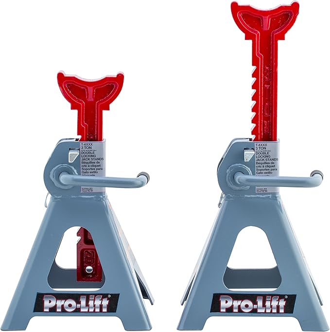 Pro-Lift T-6903D Double Pin Jack Stands + Pro-Lift C-2036D Grey Z-Creeper Seat