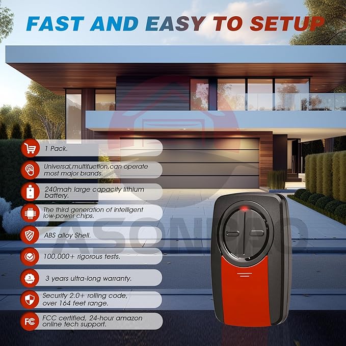 375UT 375LM 380UT Universal Liftmaster Garage Door Opener Remote (1Pack) 3-Years-Warranty