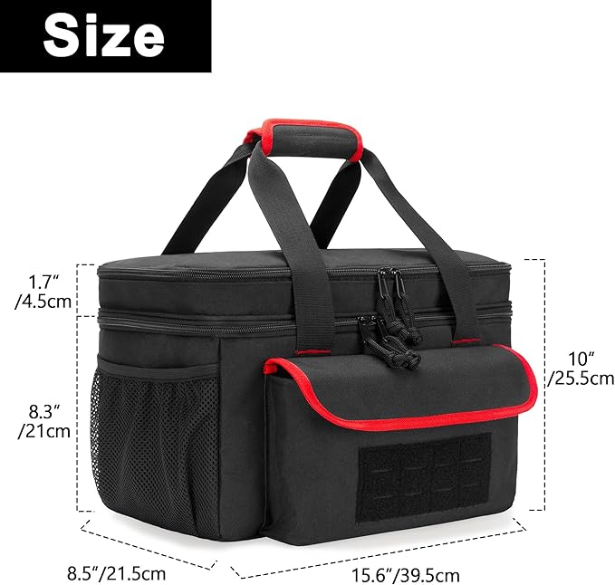 Air Compressor Carrying Bag Compatible with Milwaukee M18 18V Cordless Tire Inflator 2848-20, Tire Inflator Storage Bag Fit for Milwaukee M18 Inflator, Hand Tools, Battery, Charger, Black