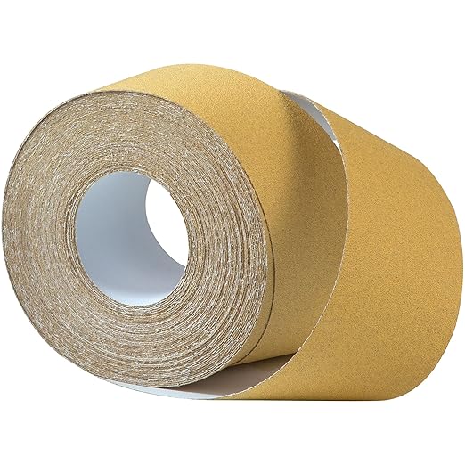 PSA Sandpaper Roll 120 Grit 2-3/4in x 20 Yards Self Adhesive Sticky Back Longboard Sand Paper Continuous Roll PSA Longboard Sandpaper for Automotive Woodworking Air File Sanders