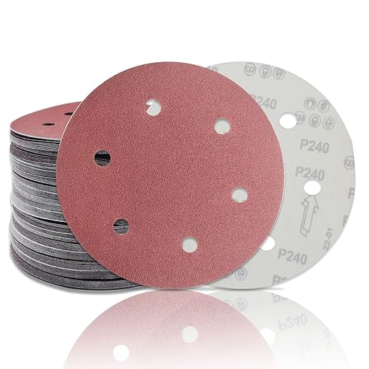 20 Pack 9 Inch 6 Hole 100 Grit Hook-and-Loop Sanding Discs - Aluminum Oxide Sander Disc Grinding Abrasive Sandpaper for ‎9" Powe Drywall Sander.