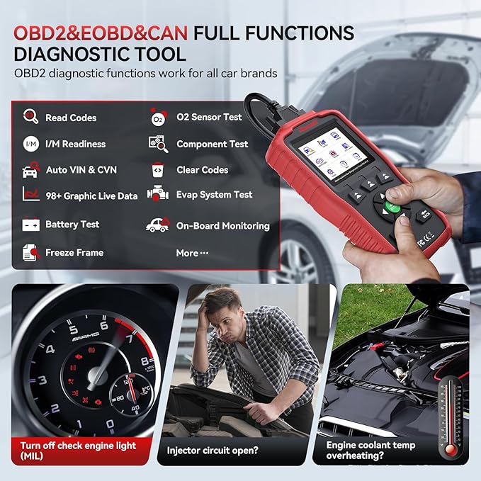 iCarsoft OBD2 Scanner for Ford/Holden, FD V1.0 All System in-Depth Diagnostic Scan Tool, Oil/SAS Reset/Live Data, ABS Airbag Engine Transmission Code Reader OBD2/EOBD/CAN Scan Tool