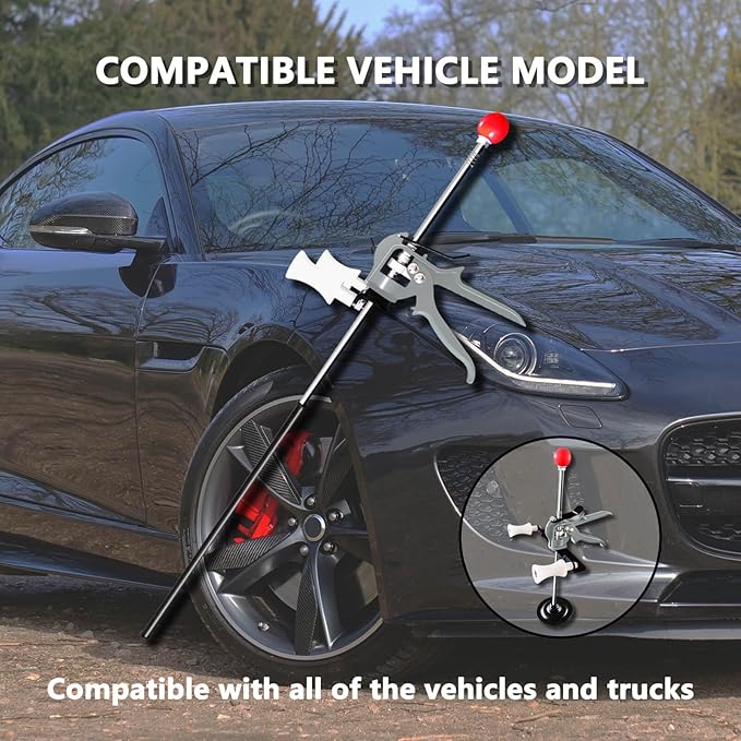 RAMATA 15" Steering Wheel Holder & Brake Pedal Depressor Tool, Accelerator, Clutch Pedal Depressor Also for Vehicles Truck Brake, Throttle, Gas Pedal for Vehicles Testing Maintenance, Max up 33"
