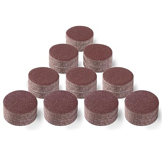 S SATC 2 Inch Hook and Loop Sanding Discs No-Hole Sanding Disc 80 Grit Orbital Sander Pads for Sanders Drill 100PCS Aluminum Oxide Sandpaper Discs for Woodworking Wood Automotive Metal