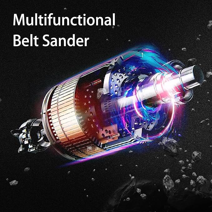 Multifunctional Wet & Dry Belt Sander,Rock Polisher,Variable Speed 1250-10000RPM, 350W Powerful Motor, Water Cooling System, Ideal for Metal, Wood, and Gemstone Polishing