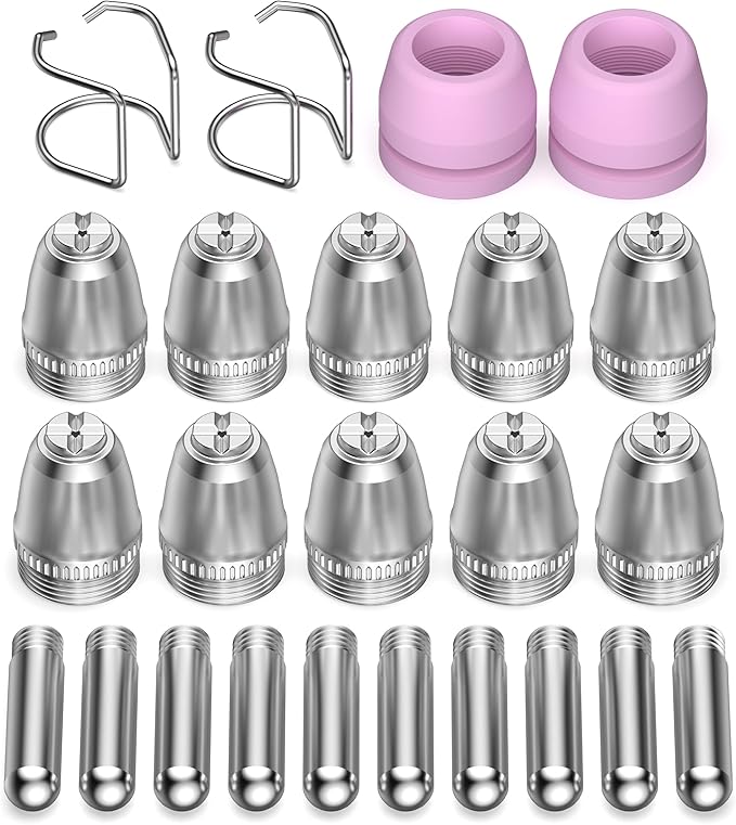 AG60P Plasma Cutter Consumables Cutting Torch Tip Nozzles Kit 24pcs For BTC500DP, BTC650DP