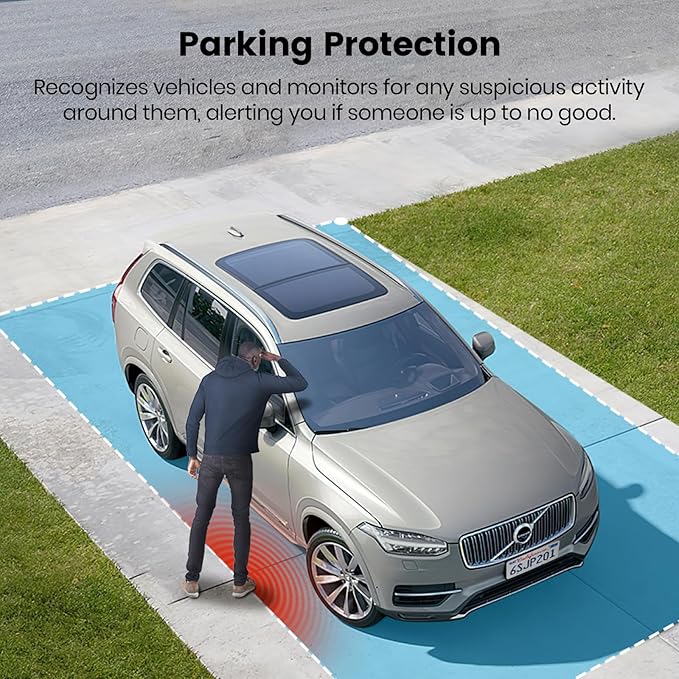 AOSU SolarCam P1 Max, Solar Security Camera Wireless Outdoor, 4K UHD Camera for Home Security with Enhanced AI Detection for Fences & Parking, Integrated Solar Panel, Easy Setup, No Monthly Fees