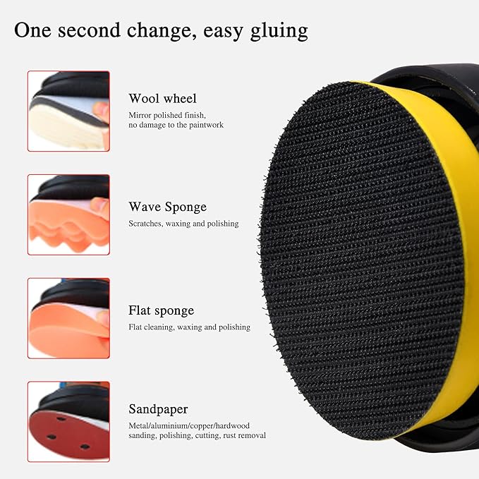 3inch Random Orbital Sander – Pneumatic Palm Sander For Wood, Composites, Metal
