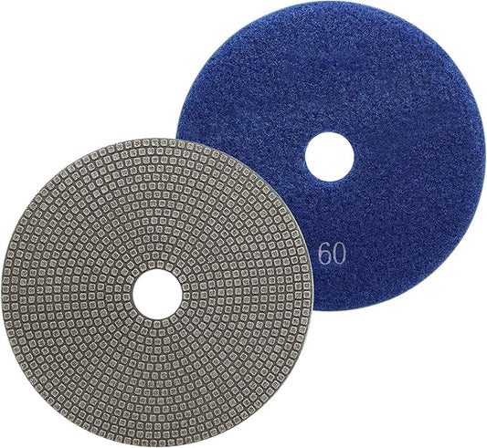 5 Inch Electroplated Diamond Polishing Pads for Stone Ceramic Metals Granite Marble Grinding for Sander Grinder(Grit 60-1pc)