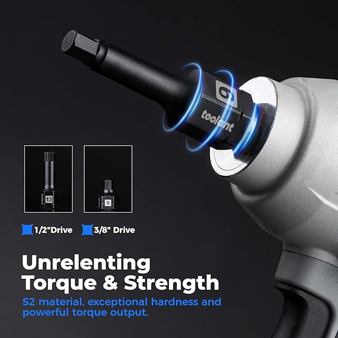 toolant 1/2" drive 14mm impact hex bit socket set 2PCS, Hex Drive, S2 Steel Air Drive Allen Socket set,Impact Grade