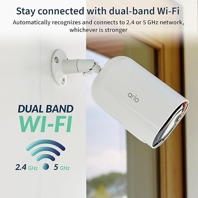 Arlo Pro 5S 2K XL Spotlight Camera - Wireless Home Security Camera with Spotlight, Longer Battery Life, Color Night Vision, Dual-Band Wi-Fi & 2-Way Audio - White, 3 Pack, VMS4362P