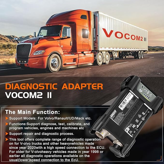 Diagnostic Tool V2.8. 150 for VOE VOCOM2 88894000 88890300V Vocom Tech Tool Diagnostic KIT,Truck excavators Buses Yacht Diagnose with 2.8 Software SSD 88894000 88890300V