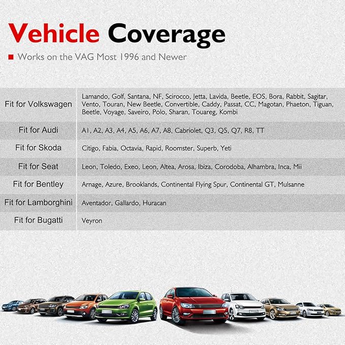 JUTA V300 OBD2 Diagnostic Tool Fit for Audi Volkswagen VW Skoda Seat Full Systems OBD-II Scanner Code Reader with Oil Reset Battery Registration EPB SAS SRS TBA