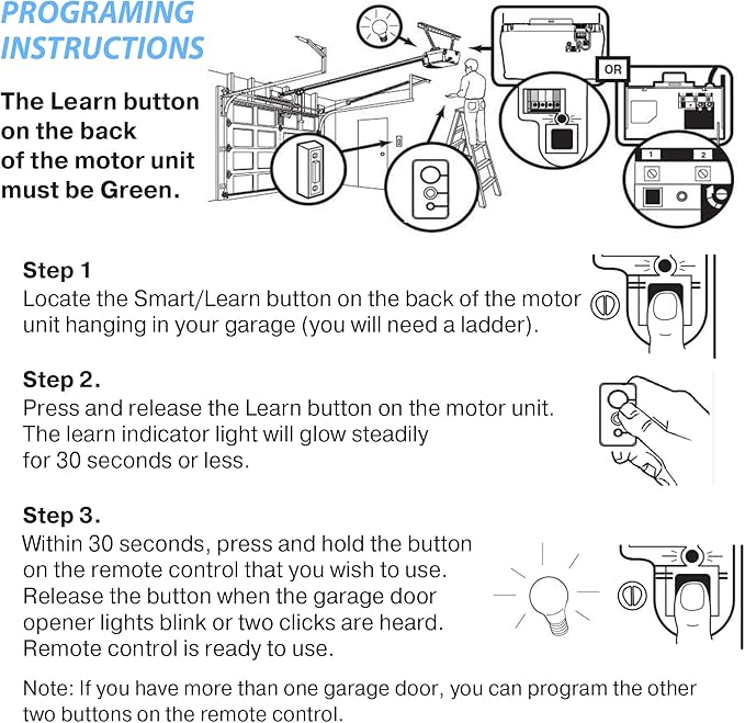 for Sears Craftsman Garage Door Opener Remote Control 139.53879 139.53859 K1026 HBW1136 1A5247 390MHZ for LiftMaster 81LM 82LM 83LM Chamberlain 850CB 853CB 856CB