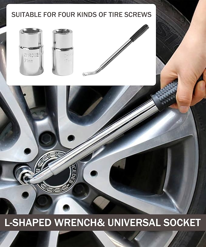 Car Jack Kit,Scissor Jack,Scissor Lift Jack for Car 2 Ton,Car Accessories Car Jack Tire Jack Tool Kit,Universal Car Emergency Kit with Lug Wrench,Portable Tire Changing Kit for Car Truck SUV