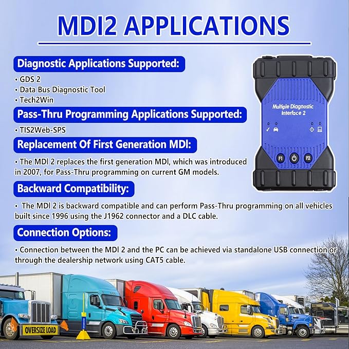 MDI2 Multiple Diagnostic Interface Scanner EL-52100-AM GM Multiple Diagnostic Interface 2 Kit WiFi Version with OBD2 USB 2.0 for DLC Cable Plug