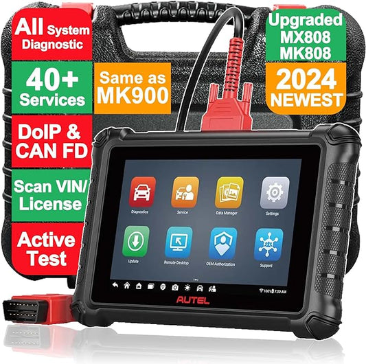 Autel MX900 MK900 OBD2 All System Diagnostic Scanner, Same as MK900BT, Upgraded MK808S MK808BT MX808 MX808S MK808Z, Bi Directional Scan Tool, 40+ Service, DoIP/CAN FD, 3000+ Active Tests, FCA SGW