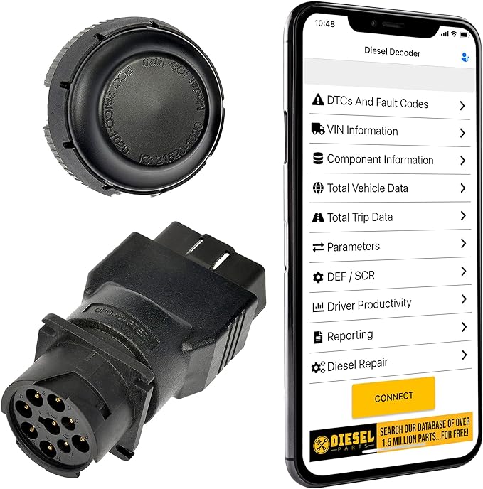 Diesel Laptops Heavy Duty Truck Scanner with DPF Regens Diesel Decoder Mobile Diagnostic Tool for Cummins, Volvo, Paccar, International and Repair Information for iOS & Android