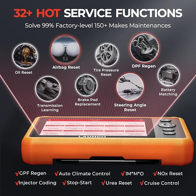 LAUNCH X431 CRP919C 2025 Bidirectional Scan Tool with 32+ Reset, CAN FD/DoIP, All System Diagnostic Scanner for All Cars, Active Test, FCA Autoauth 2-Year Free Update