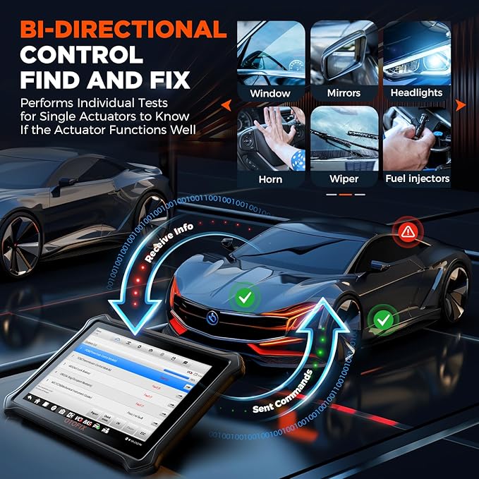 OTOFIX D1 Lite Bidirectional Scan Tool with 2-Year Updates, 2025 Newest All System Automotive Diagnostic Scanner, 38+ Reset Services, FCA AutoAuth, Active Test, CANFD&DOIP, Auto VIN