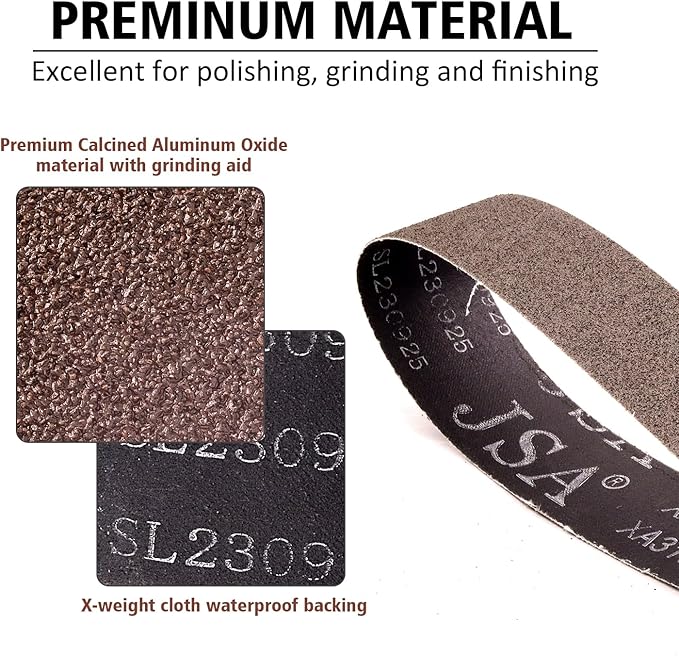 2 x 72 Inch Sanding Belts, 36 Grit Calcined Aluminum Oxide Metal Sanding Belts, 2x72 Belt Sander Sanding Belt for Metal Polishing,6 Pack(2x72in,36 Grit)