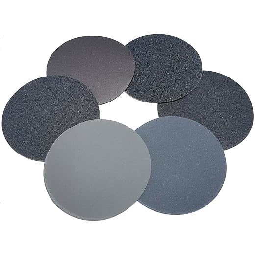 30 PCS 7 Inch Hook-and-Loop Sanding Silicon Carbide Discs Sandpaper - 5 pcs Each of 80 120 240 400 1000 and 2000 Grits Wet/Dry Sander Paper for Random Orbit Sander
