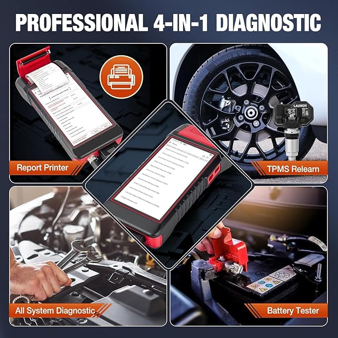KINGBOLEN K6 PRO All Systems Bidirectional OBD2 Scanner Diagnostic Tool,Tire Pressure Programming,Battery Testing,Built-in Printer,26+ Reset,ECU Coding,FCA AutoAuth, CANFD/DoIP,2-Year Gratis Update