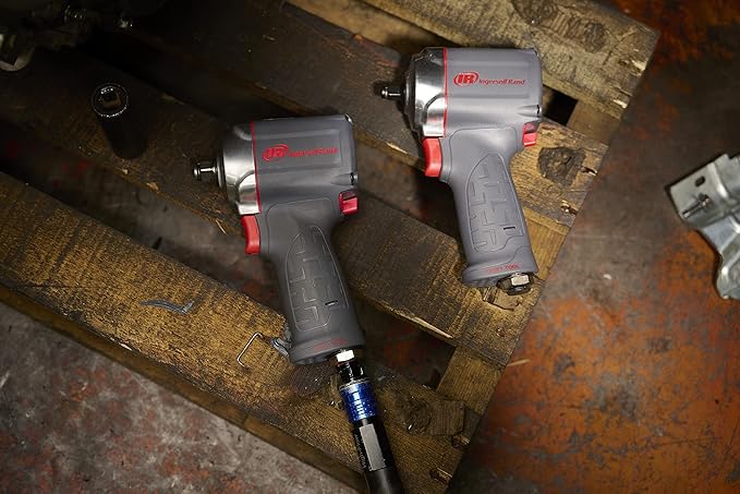 Ingersoll Rand 15QMAX 3/8" Air Impact Wrench, Quiet, Ultra Compact, 475 ft-lbs Nut-busting Torque,