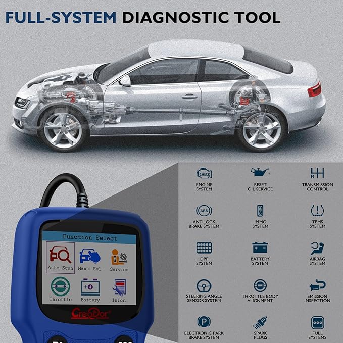 Creator C420 OBD2 Scanner Fit for BMW Mini Full Systems OBD-II Diagnostic Tool with Battery Registration Oil Reset CBS Reset ABS SRS OBD Scan Tool Code Reader [New Version Update of C110+ C310+ C410]