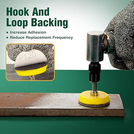 S SATC 2 Inch Sanding Discs Hook and Loop 50PCS Sanding Discs 120 Grit Aluminum Oxide Orbital Sander Pads Sandpaper Discs for Sanders Drill,Woodworking Wood,Automotive Paint,No-Hole