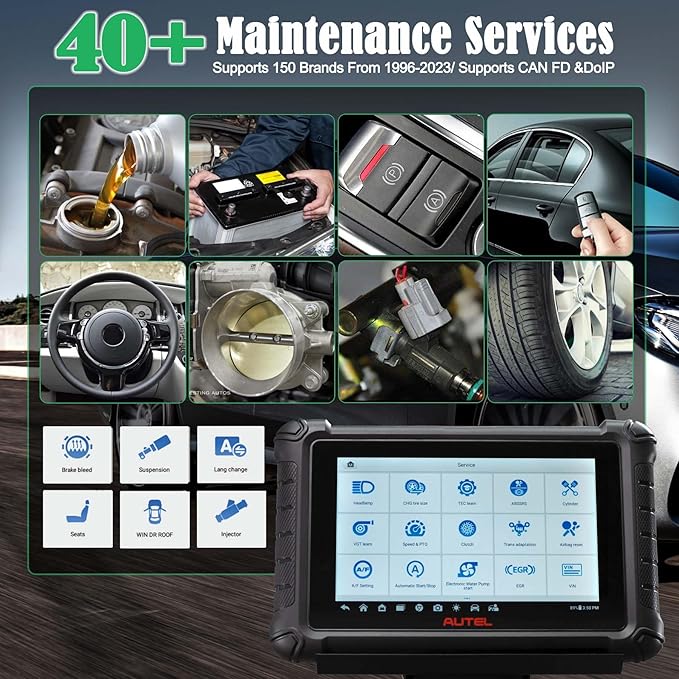 Autel MX900 MK900 OBD2 All System Diagnostic Scanner, Same as MK900BT, Upgraded MK808S MK808BT MX808 MX808S MK808Z, Bi Directional Scan Tool, 40+ Service, DoIP/CAN FD, 3000+ Active Tests, FCA SGW