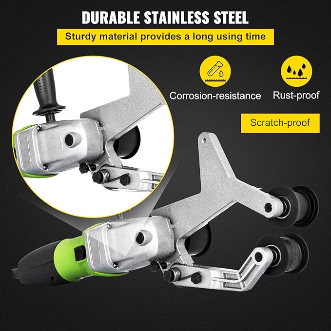 Mophorn Belt Sander 800W 220V Pipe Belt Sander 700-3000 U/Min Tube Belt Sander Polisher Variable Speeds Without Water