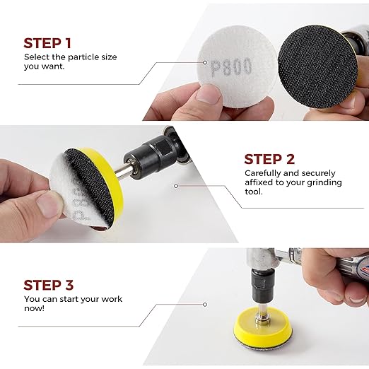 S SATC 2 Inch Hook and Loop Sanding Discs No-Hole Sandpaper 800 Grit Orbital Sander Pads for Sanders Drill 100PCS Aluminum Oxide Sandpaper Discs for Woodworking Wood Automotive Metal