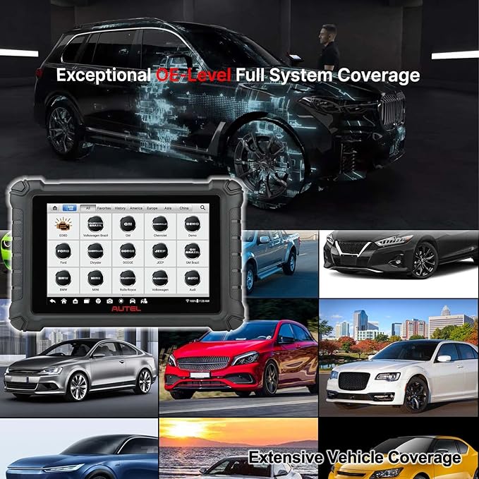 Autel MX900 MK900 OBD2 All System Diagnostic Scanner, Same as MK900BT, Upgraded MK808S MK808BT MX808 MX808S MK808Z, Bi Directional Scan Tool, 40+ Service, DoIP/CAN FD, 3000+ Active Tests, FCA SGW