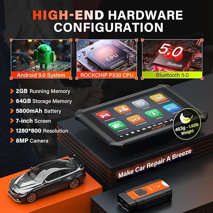 OTOFIX D1 Automotive Diagnostic Tool[ 2-Year Free Update],2025 Bi-Directional Scan Tool,ECU Coding,40+ Resets,FCA AutoAuth, All Systems Diagnosis,CAN FD & DoIP,Upgraded of D1 Lite
