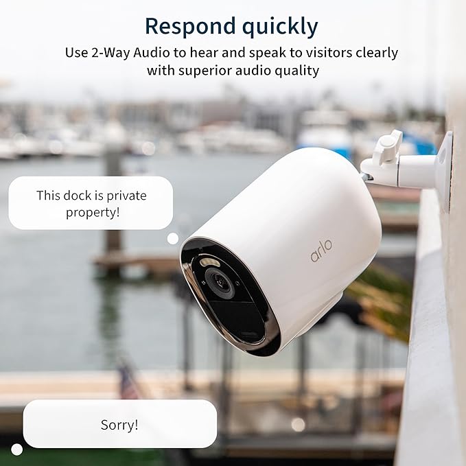 Arlo Go 2 - Wireless Cellular Outdoor Security Camera with Color Night Vision, Rechargeable Battery, 2-Way Audio & LTE or Wi-Fi Capability - White, 1 Pack, VML2030